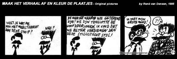 Finish The Story And Colour The Pictures - original strip 74